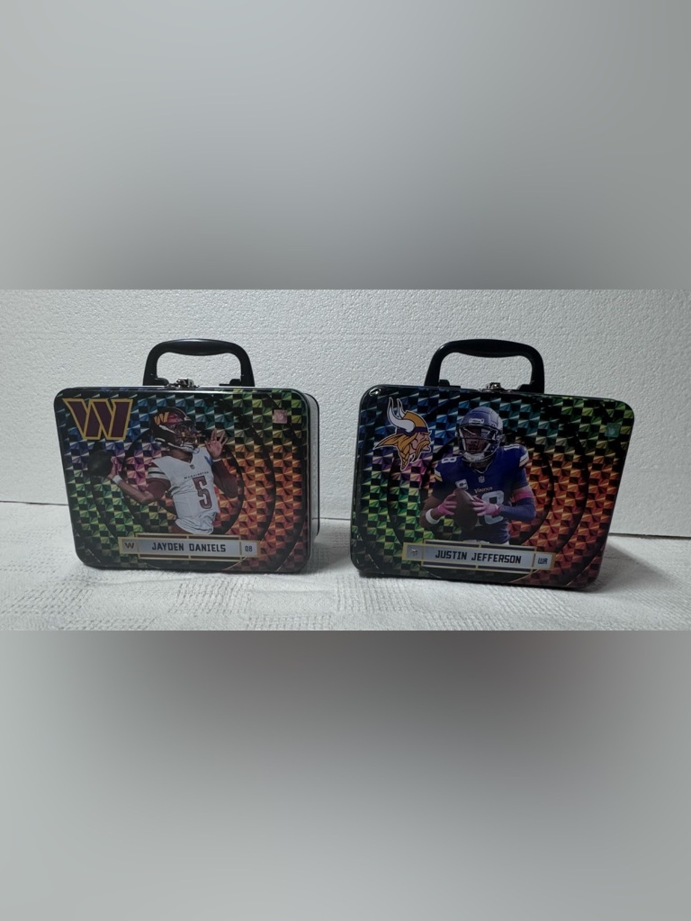 Panini Rainbow Holographic Kids Lunch Boxes - Black Handles
